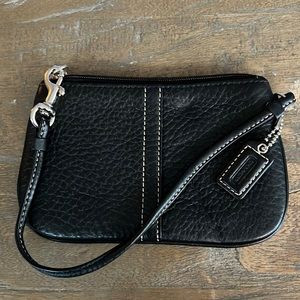 Leather Coach wristlet